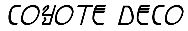 Coyote Deco font preview