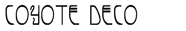 Coyote Deco font preview