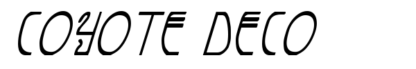 Coyote Deco font preview