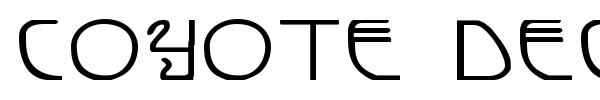 Coyote Deco font preview