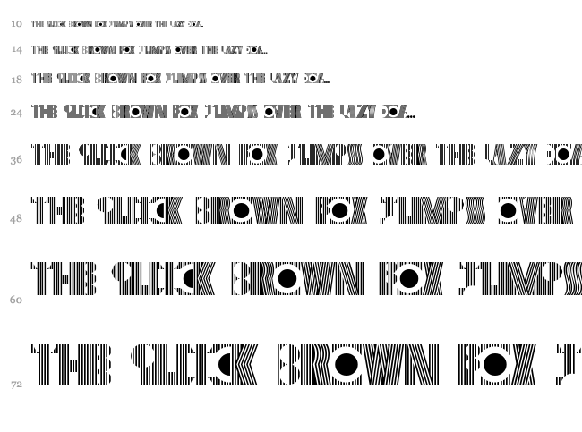 Cryptographic font waterfall