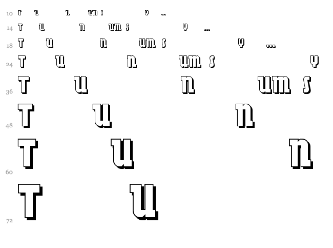 Dancing Donuts font waterfall