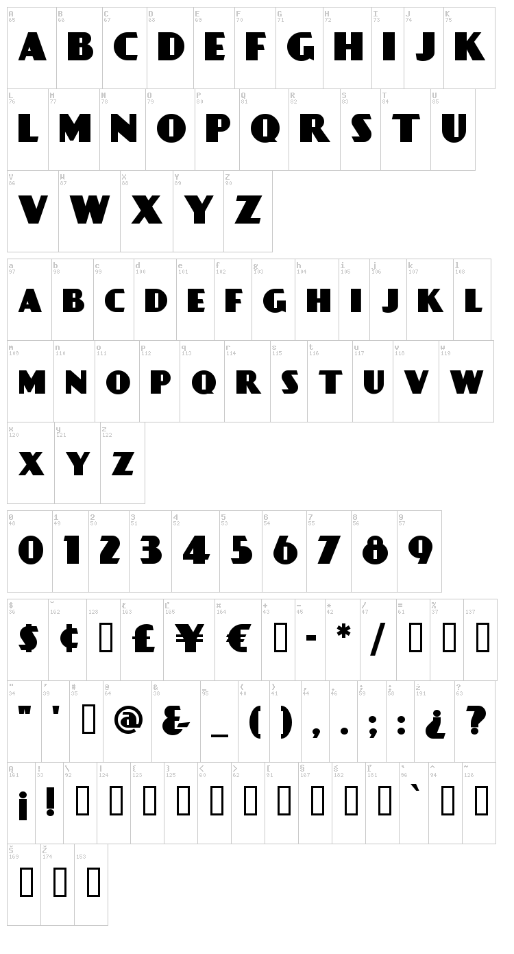 Day Poster Black font map