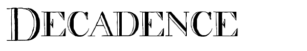 Decadence font preview