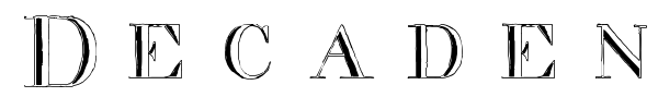 Decadence font preview