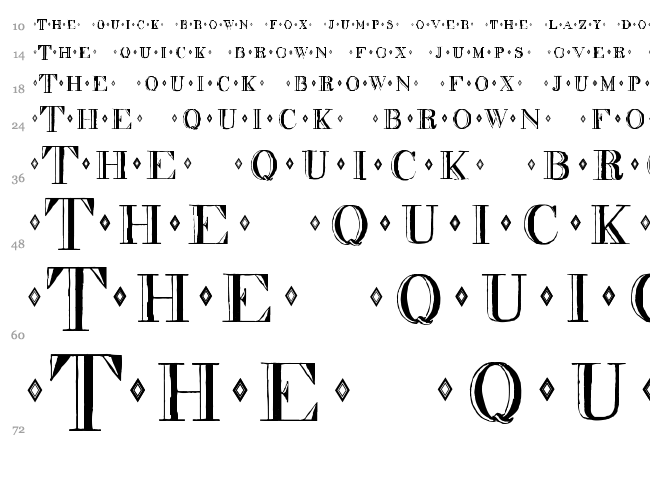 Decadence font waterfall