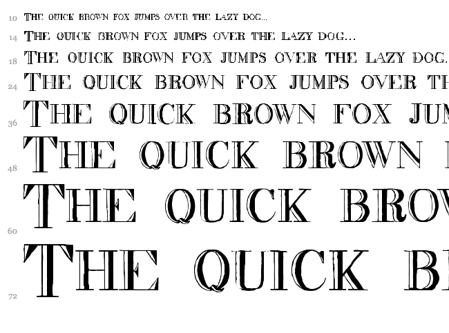 Decadence font waterfall