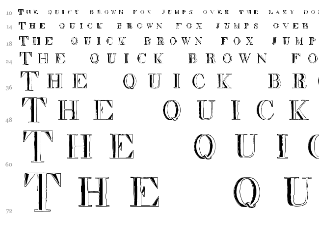 Decadence font waterfall