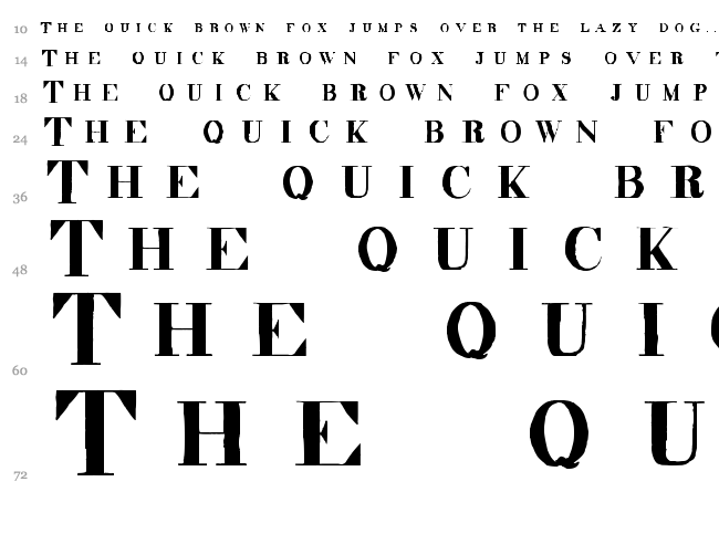 Decadence font waterfall