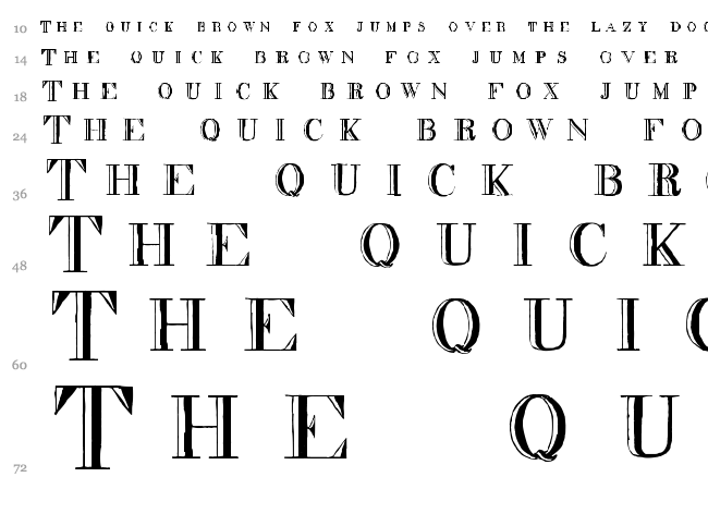 Decadence font waterfall