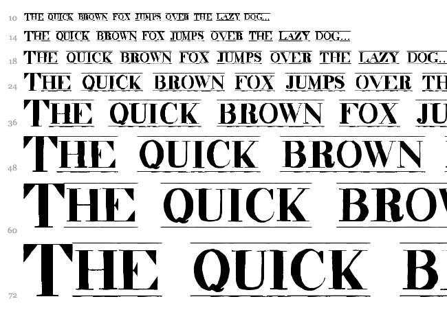 Decadence font waterfall