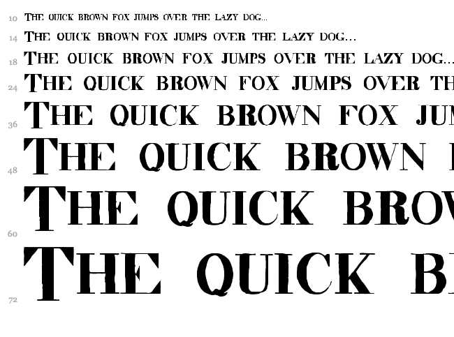 Decadence font waterfall
