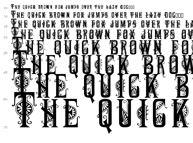 Deco Caps font waterfall