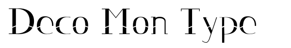 Deco Mon Type font