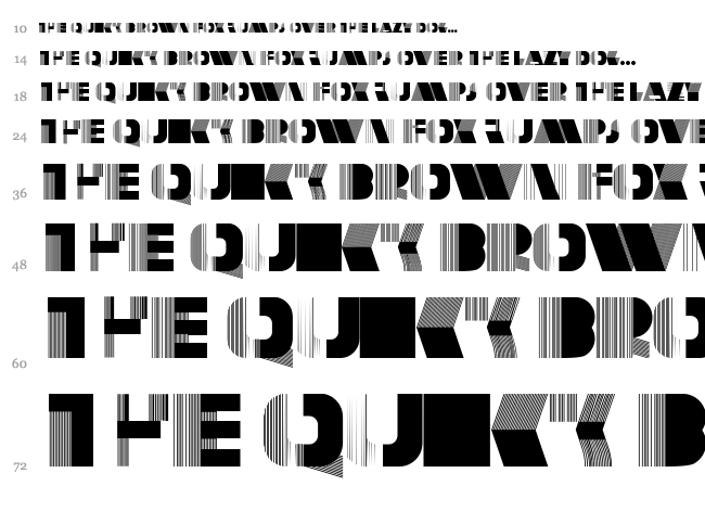 DecoRated font waterfall