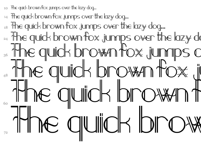 Demodee font waterfall
