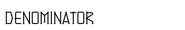 Denominator font