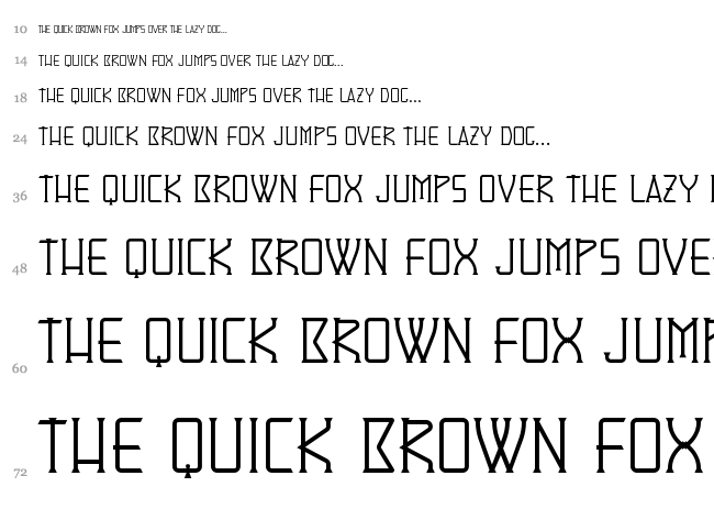 Denominator font waterfall
