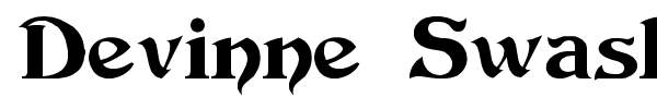 Devinne Swash font preview