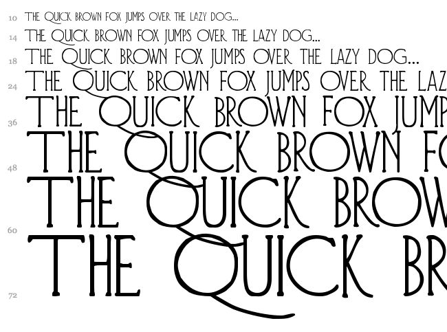 Diehl Deco font waterfall