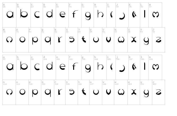 Discoid font map