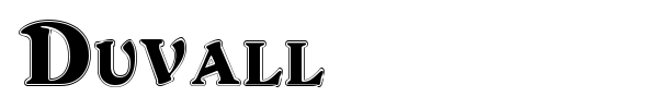 Duvall font