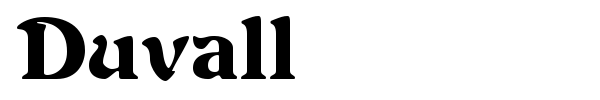 Duvall font preview