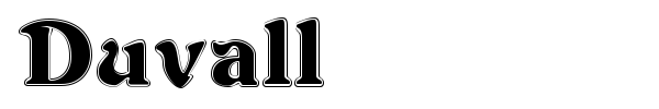 Duvall font preview
