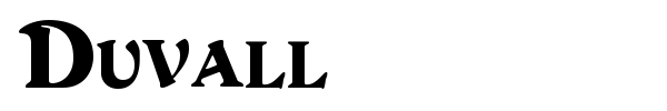 Duvall font preview