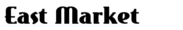 East Market font preview