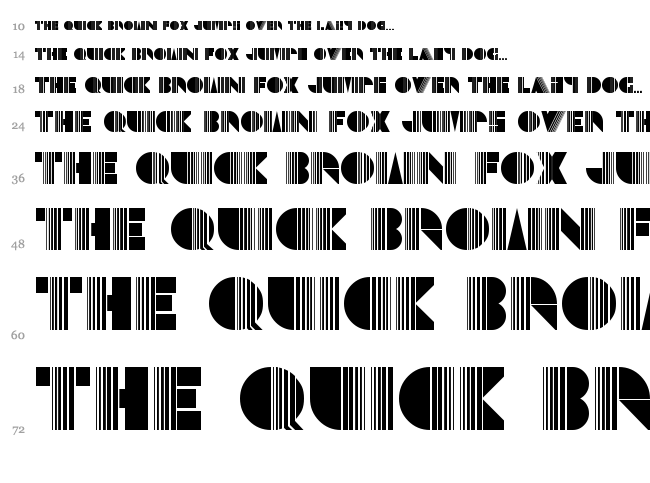 Echo Deco font waterfall