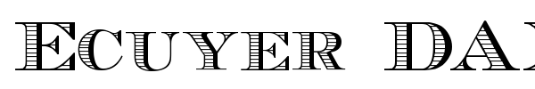 Ecuyer DAX font