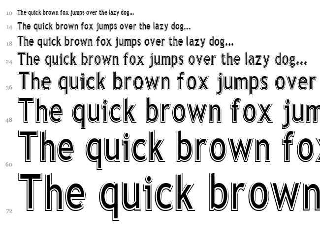 Elegante font waterfall