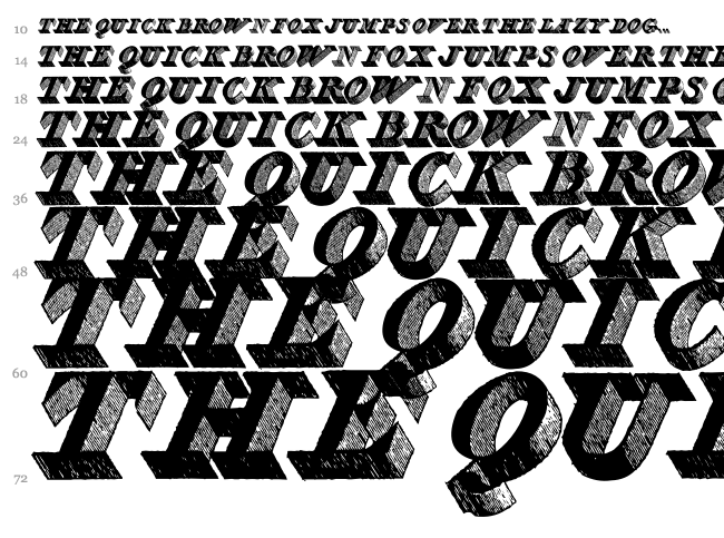Engravier Initials font waterfall