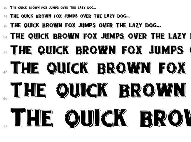 Etiquette font waterfall