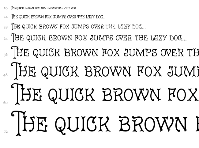 Eureka font waterfall