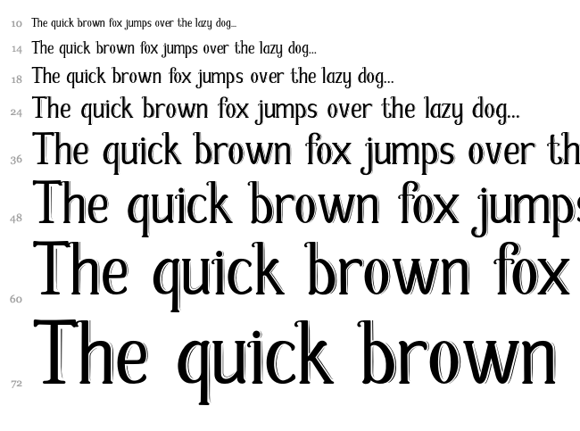 Fabula font waterfall