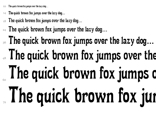 Fette Mikado font waterfall
