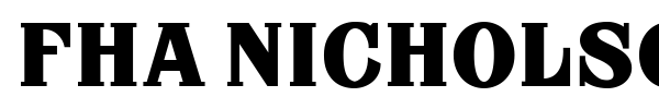 FHA Nicholson French NCV font