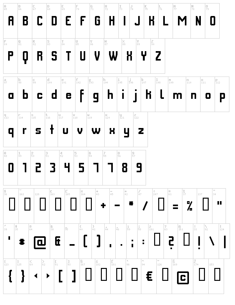 FM College Team font map