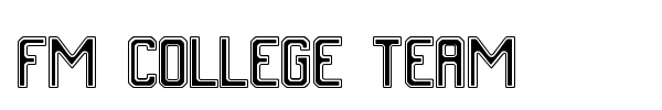 FM College Team font preview