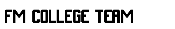 FM College Team font preview