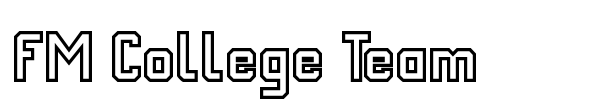 FM College Team font preview