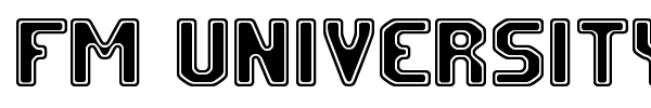 FM University font