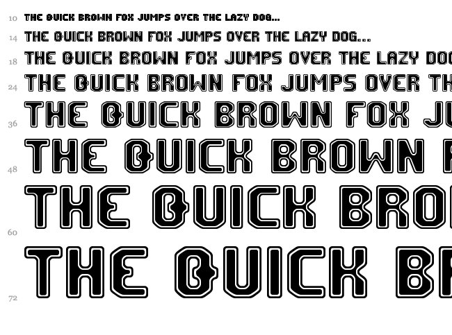 FM University font waterfall