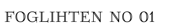 Foglihten No 01 font