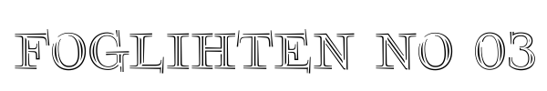 Foglihten No 03 font