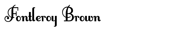 Fontleroy Brown font