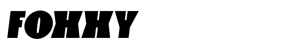 Foxxy font preview