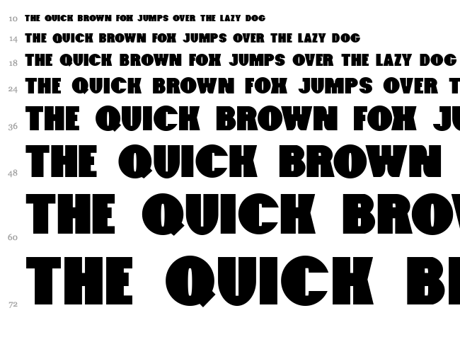 Foxxy font waterfall